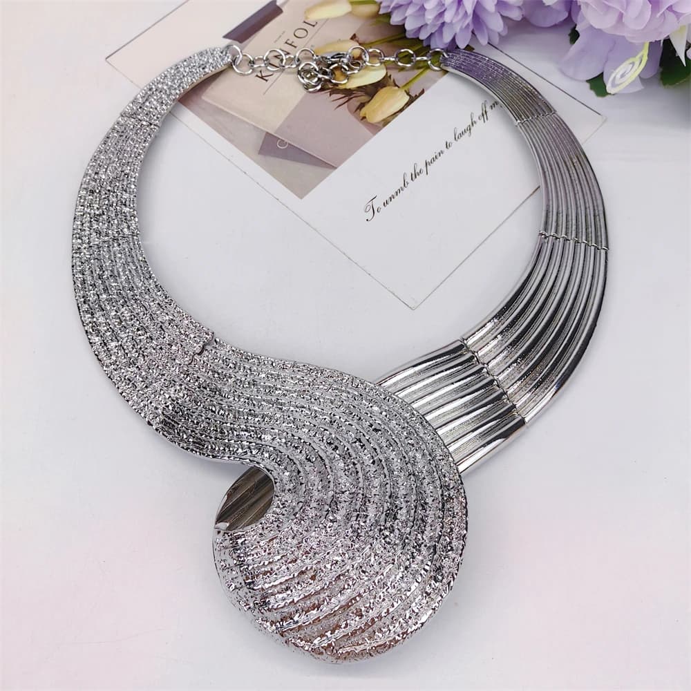 Parures de bijoux italiennes de Dubaï pour femmes, ensemble collier et boucles d'oreilles de haute qualité, cadeau de mariage, bijoux de luxe pour femme ﻿
