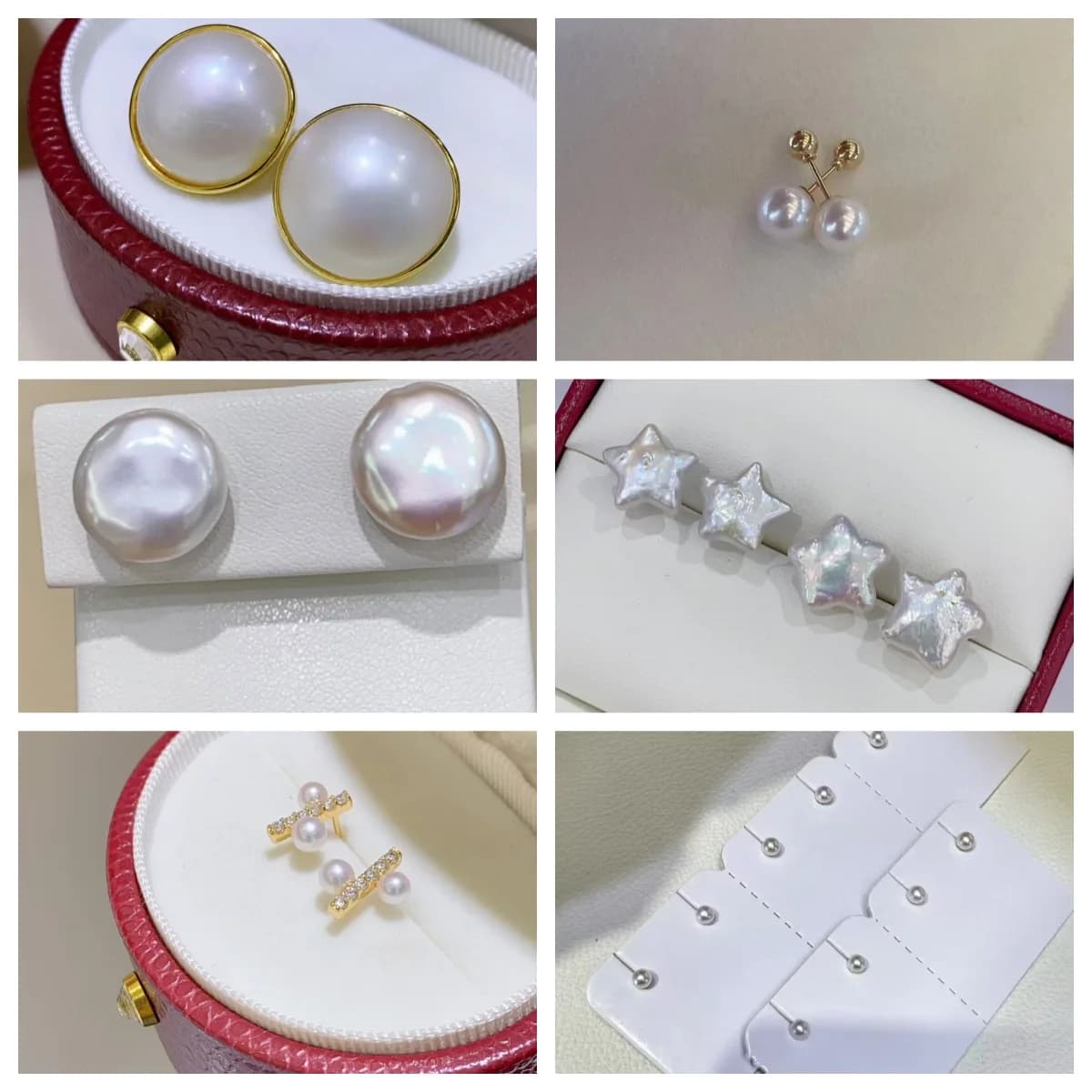Boucles d'oreilles simples en perles d'eau douce naturelles, étoile irrégulière, Baroque/rond, bébé/rose, perle de culture Akoya, bijoux fins pour femmes