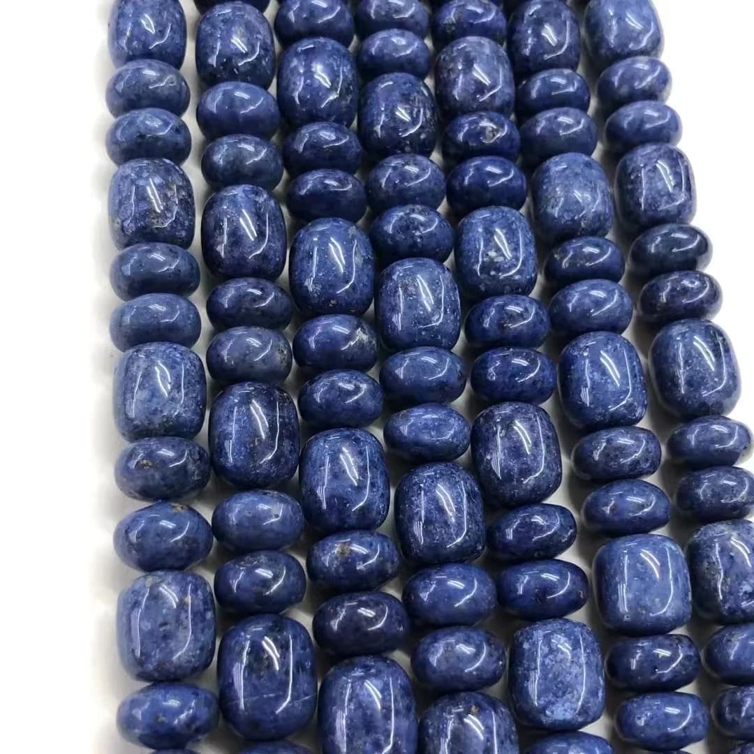 Bracelet en pierre naturelle Dumortierito pour hommes et femmes, perle bricolage, collier fait brin, 15 ", cadeau de fête, vente en gros, nouveau