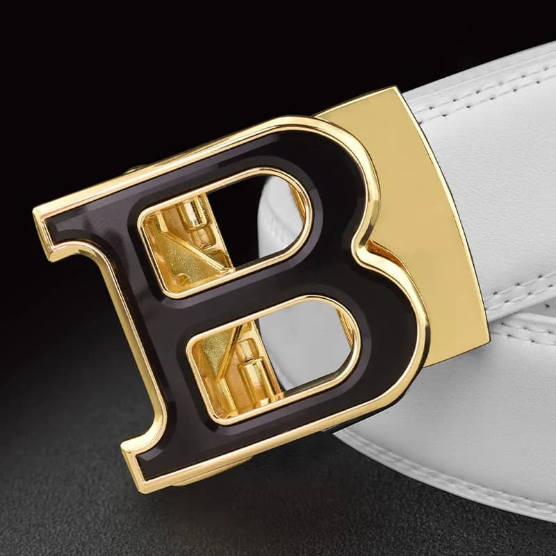 Haute qualité B lettre blanc ceinture hommes classique exquis concepteur ceinture hommes mode luxe concepteur en cuir ceinture