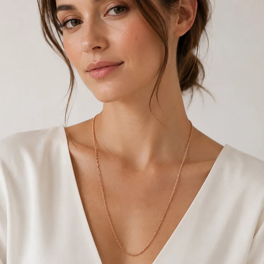 Collier chaîne Belcher rond, 2017 tout nouveau brin Bijoux de mode Style européen Bijoux en or Rose cadeau pour hommes femmes