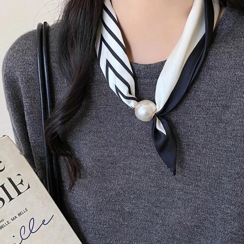◮ Collier de perles françaises avec fermoir magnétique, écharpe pendentif pour femme, chauffe-cou, chaîne de clavicule, accessoire