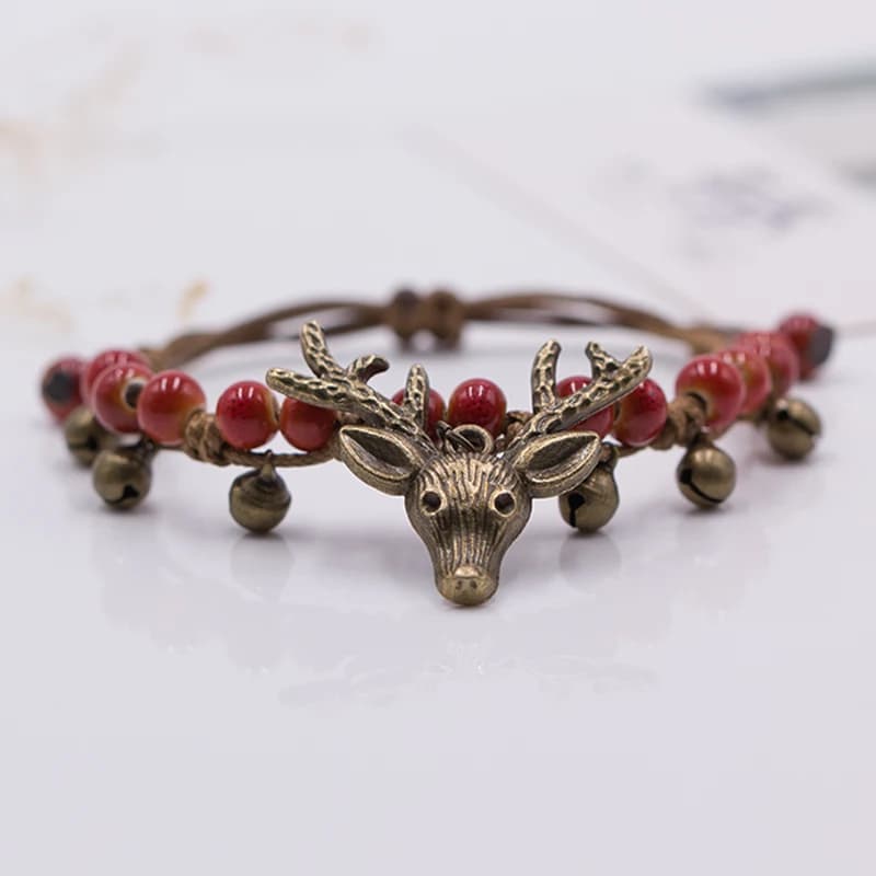 Bracelet petit fauve en céramique d'élan pour femmes, Bracelets de bricolage faits à la main, Artware rétro, cadeau pour fille, bijoux à la mode, # 1265