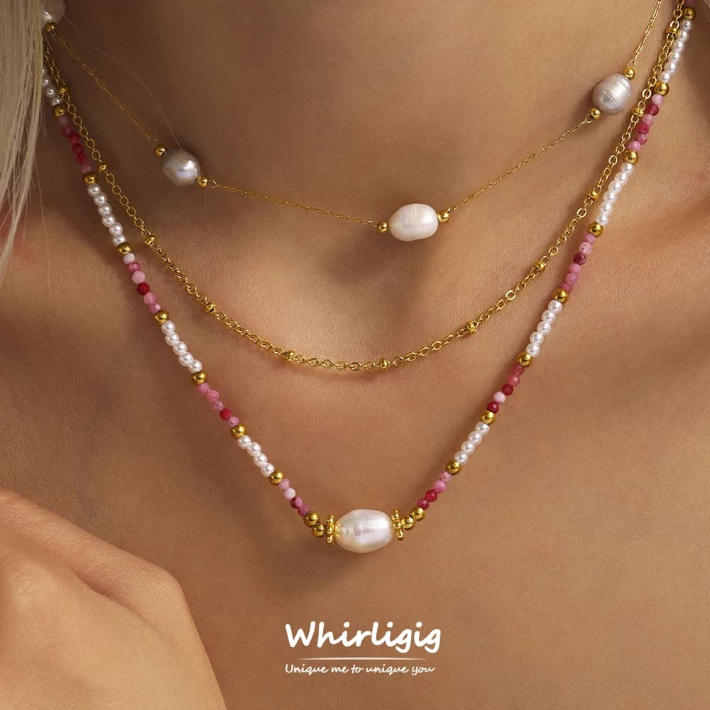 Collier étanche de perles fait à la main pour femmes