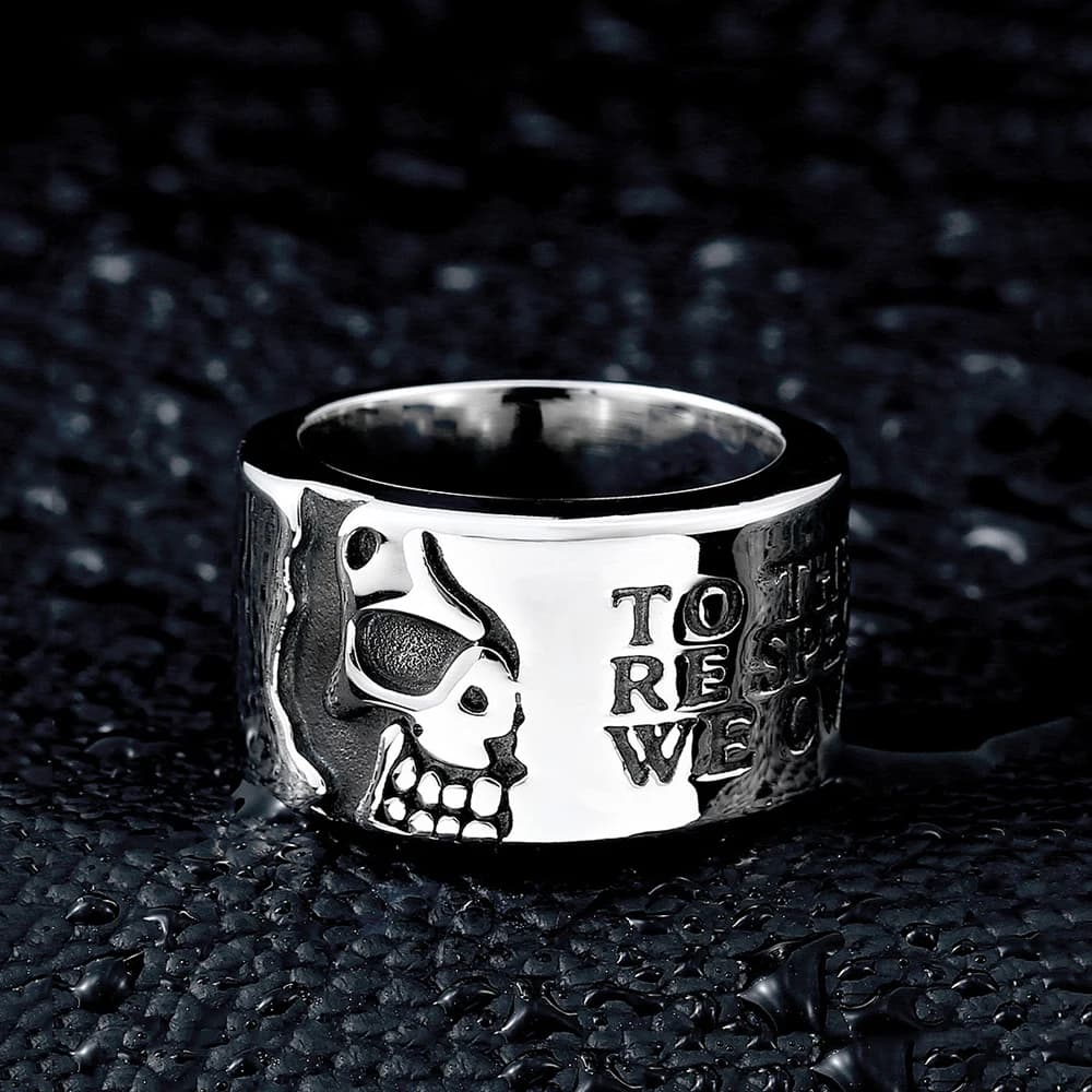 Bague tête de mort en acier inoxydable simple unique pour hommes, modules de motard gothique vintage, anneaux Seton, accessoires de bijoux de fête polis 402
