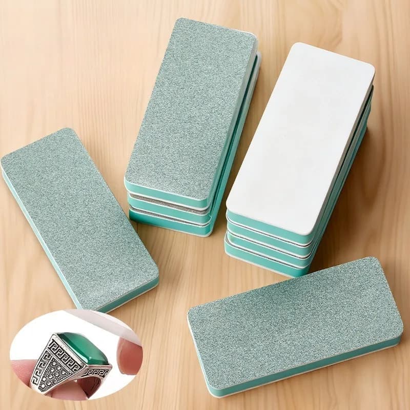 Kit de nettoyage et d'entretien de bijoux avec éponges de polissage en jade - Ensemble d'outils professionnels multifonctions pour l'entretien de l'or et de l'argent