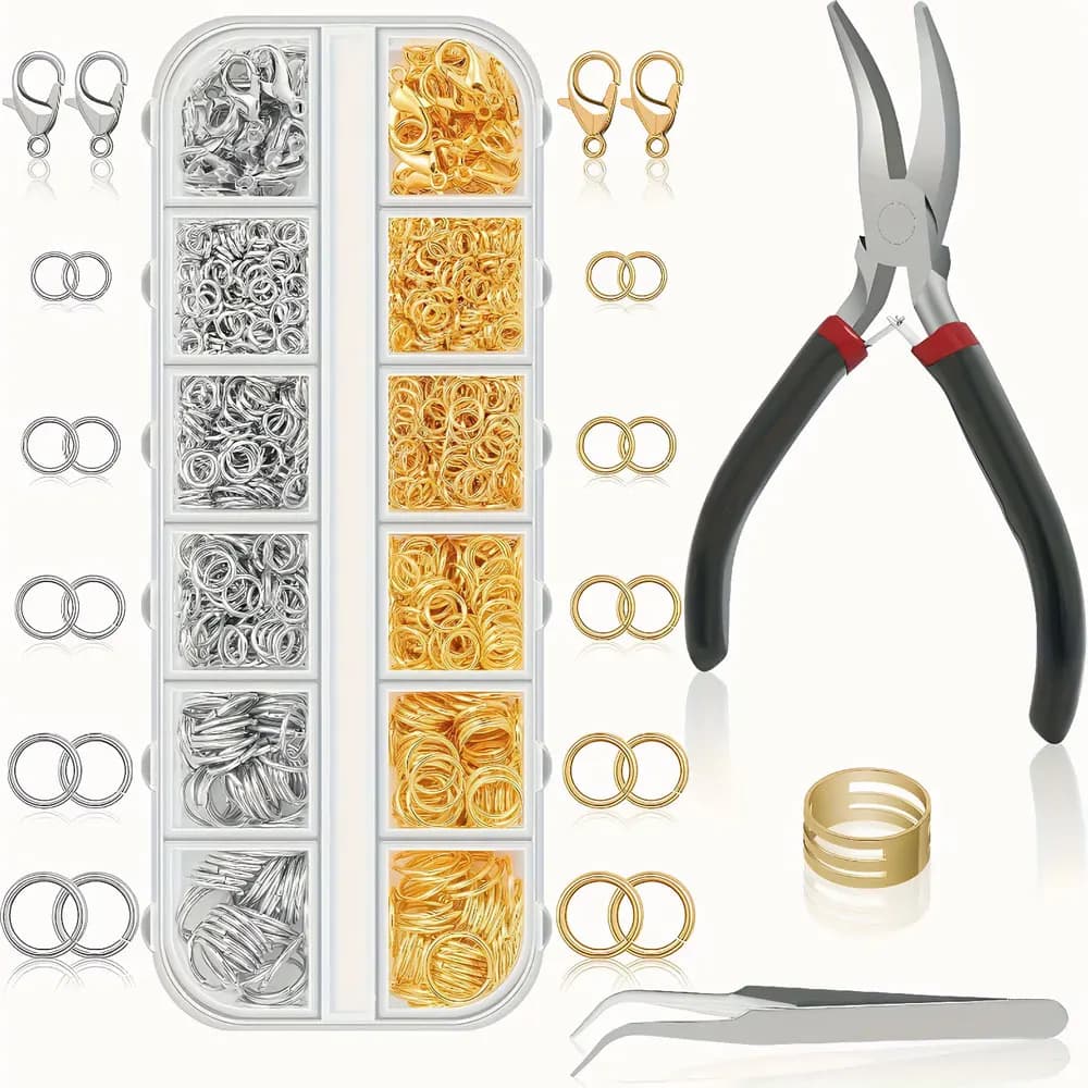 Kits de résultats de bijoux en alliage de Zinc, 1 boîte, anneaux de saut, fermoirs à homard pour bricolage, Bracelet, collier, chaîne, accessoires, fournitures de fabrication ﻿