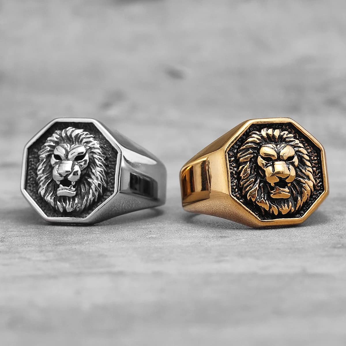 Bagues en acier inoxydable pour hommes et femmes, roi Lion, Animal, Punk, tendance, Unique pour Couple, motard, bijoux, cadeau créatif, vente en gros