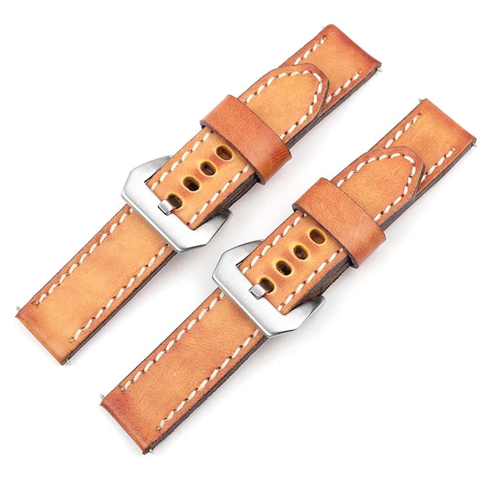Bracelet de montre Vintage en cuir véritable fait à la main pour hommes