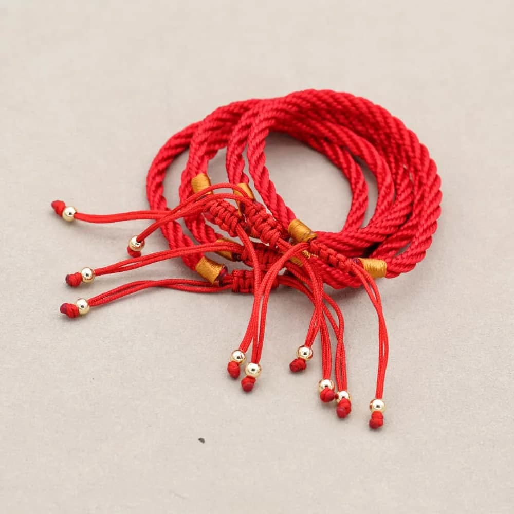 Bracelets porte-bonheur en corde rouge pour femmes, bijoux faits à la main, cadeau pour Couple amoureux