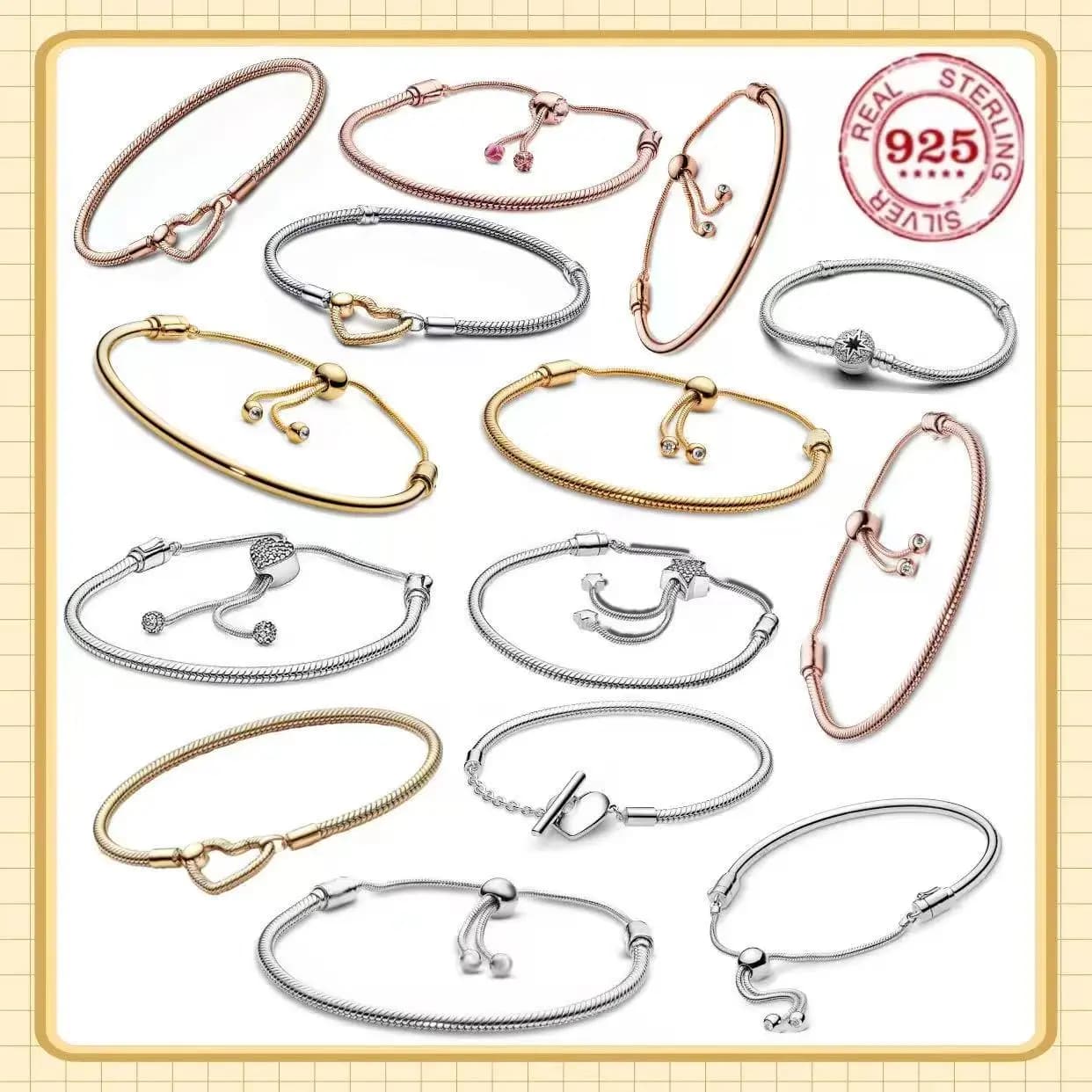 Bracelet luxueux en argent pur 925% avec perles rondes en zircone, longueur réglable, adapté aux femmes pour porter lors de soirées comme bijou.
