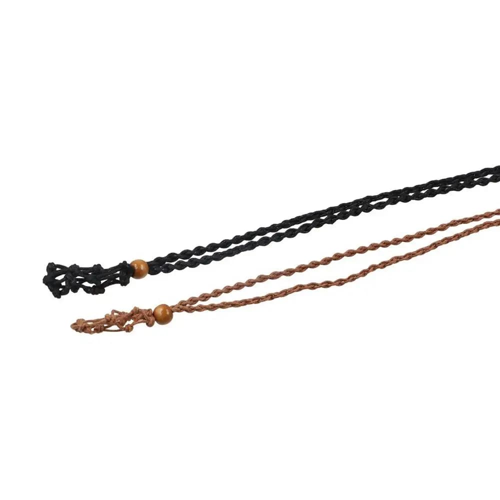 Cordon de collier DIY tressé réglable en longueur