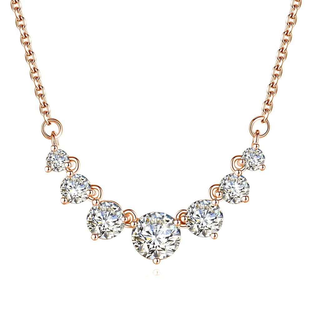 SBeauté 7 Charbon Mosanites Diamond Colliers pour femmes, Argent regardé 925, Luxe, Rotterdam, Bijoux fins, Certificat GRA, 2,8 ct