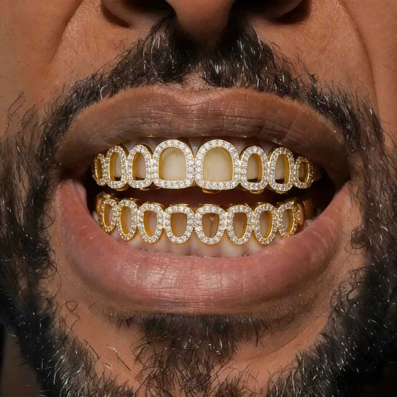Grillz dentaire Hip Hop et Punk, entièrement creux, avec pierres CZ et zircon brillant, pour femmes et hommes, bijoux, cadeau de fête