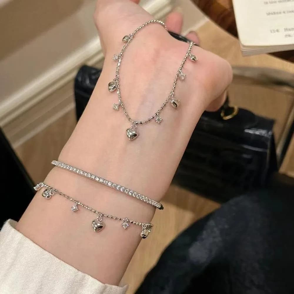 Glod – Bracelet pendentif cœur en argent