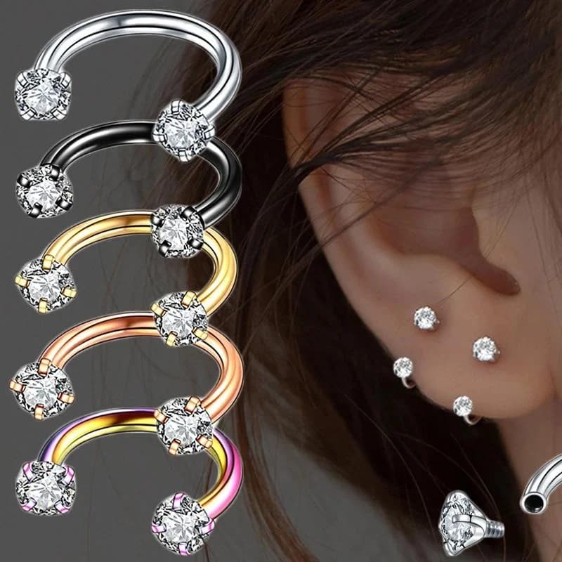 Zcompresses-Piercing en Acier Inoxydable pour Femme