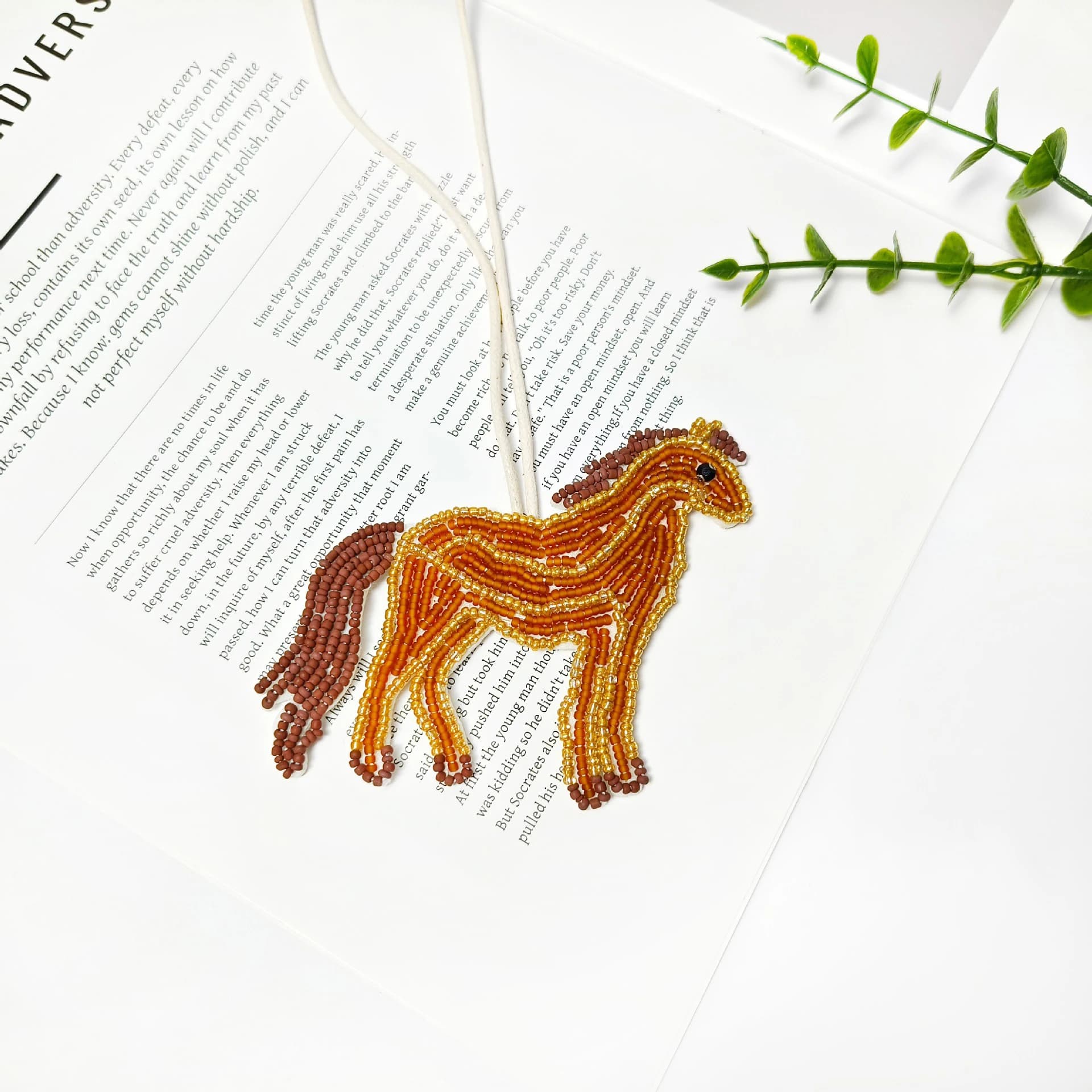 Porte-clés cheval chameau, pendentif perlé Animal Unique, ornement suspendu, bracelet de poignet créatif, accessoire pour téléphone artisanal, bricolage