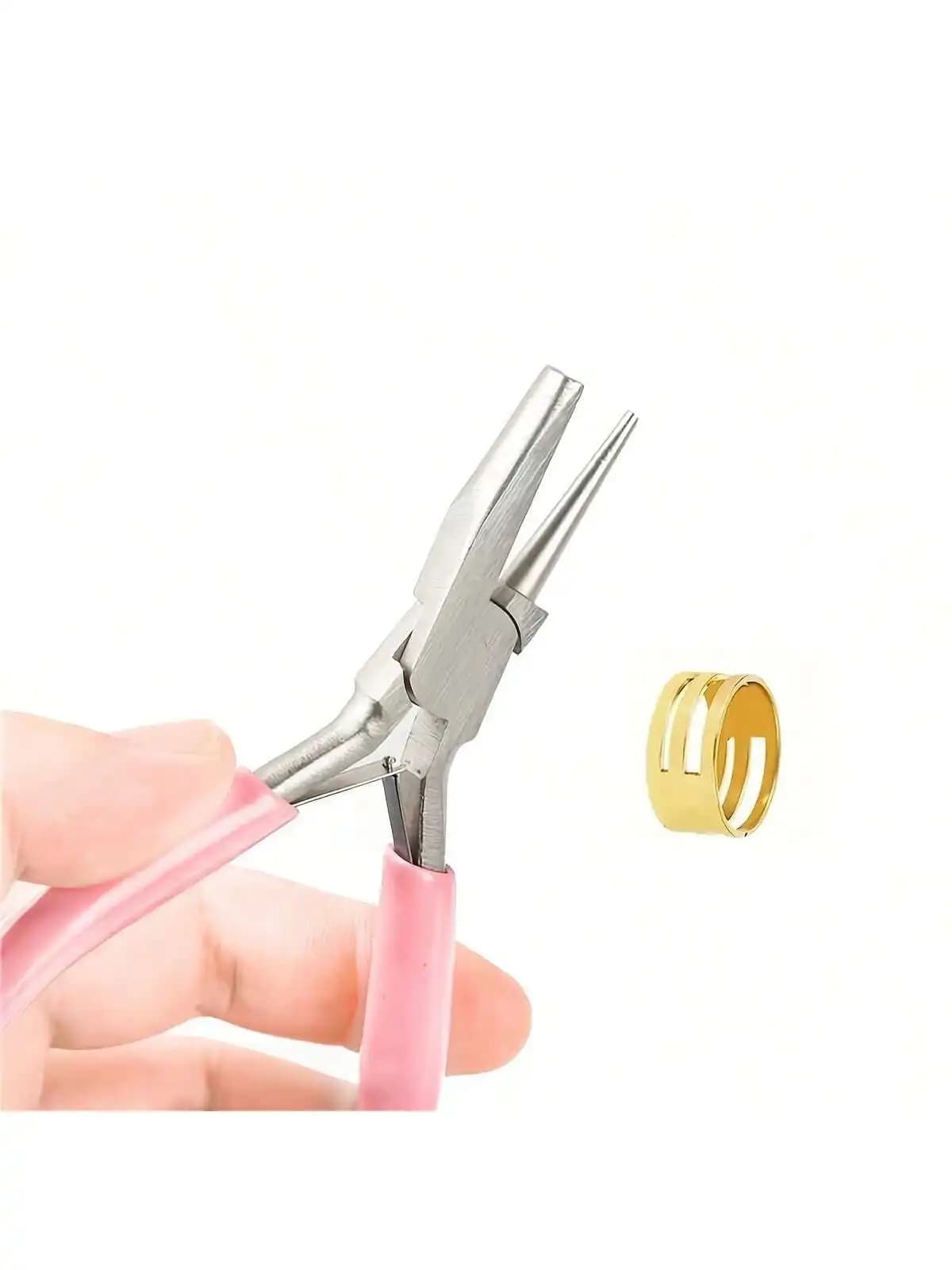 Pinces et bagues à bijoux roses, 2 pièces/1 pièce, peuvent être utilisées pour fabriquer et réparer divers accessoires de bijoux, bricolage pour les nouveaux et expérimentés