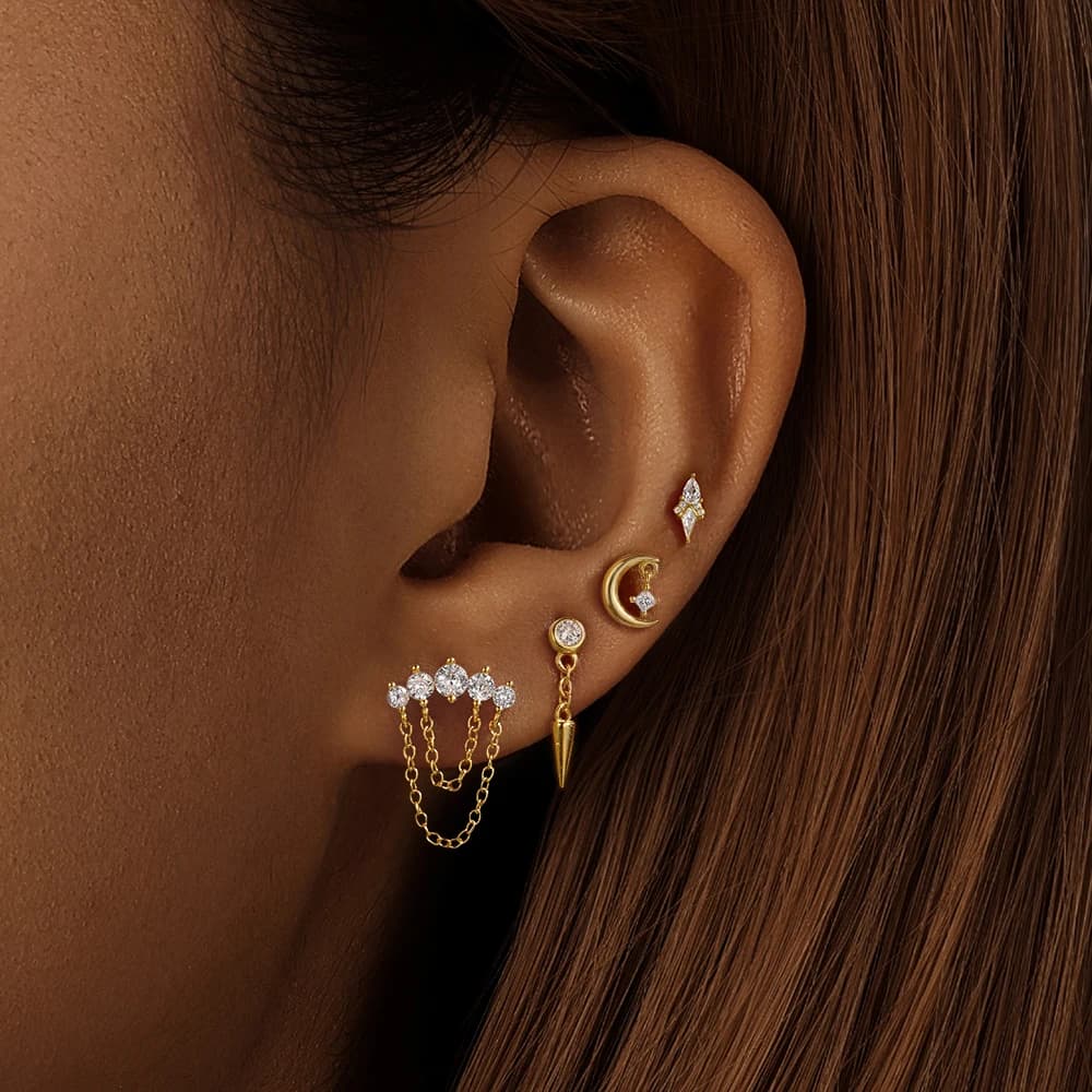BOAKO – boucles d'oreilles à tête plate en argent Sterling 925 pour femmes
