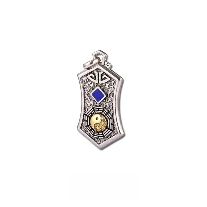 Nouveau Collier Culturel Oriental Vintage avec Pendentif Émaillé Taiji Bagua, Héritage Taoïste Tibétain, pour la Guérison et la Prière