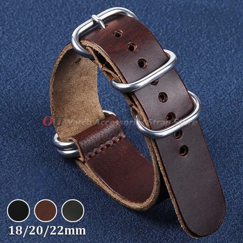 Bracelets de montre vintage en cuir véritable 18mm 20mm 22mm pour montre Seiko, accessoires de remplacement pour hommes et femmes