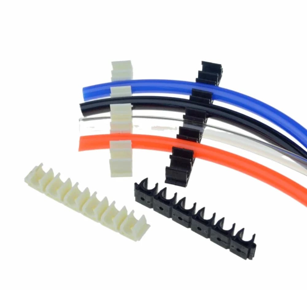 Pince de fixation de tuyau d'air pour Tube pneumatique, 6 voies, 4mm, 6mm, 8mm, 10mm, 12mm, support de tuyau d'eau, compresseur de gaz, Clip de débit de dérivation