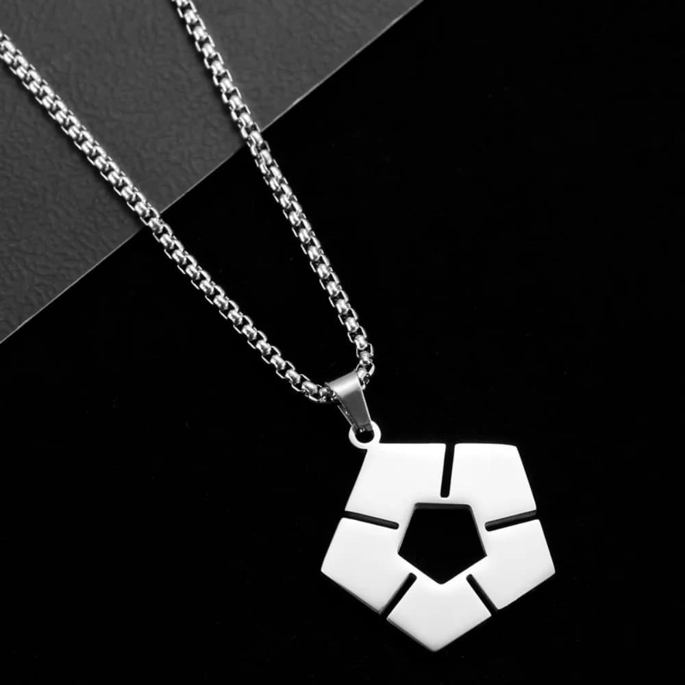 Mode créative Couples chaîne en acier inoxydable couleur argent Cosplay Collier Anime