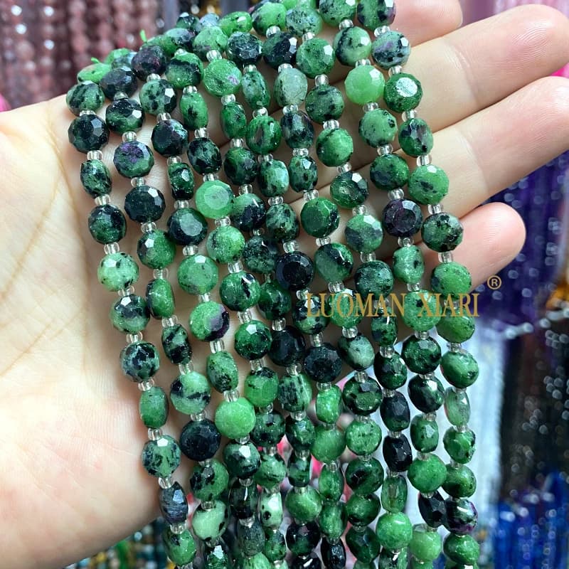 Anneau à facettes en forme de visage, 8mm, Fluorite colorée, perles d'espacement en pierre naturelle pour la fabrication de bijoux, boucles d'oreilles, Bracelets, accessoires