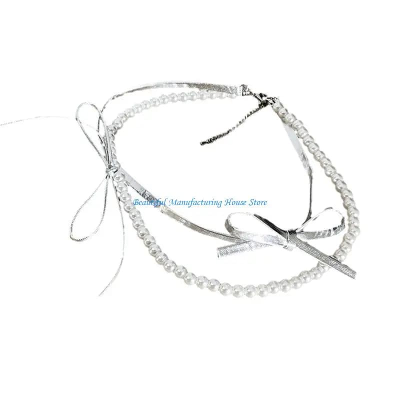 Collier élégant avec pendentif à nœud papillon Double couche, avec détails délicats, chaîne cou empilable, E56A