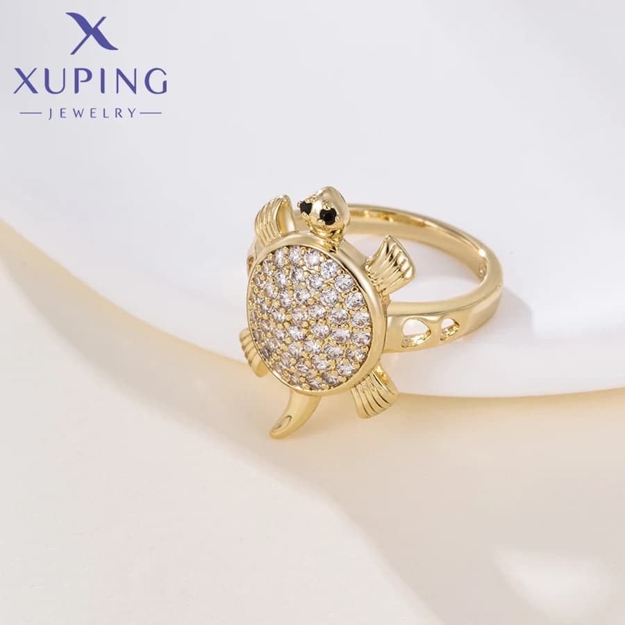 Bague Xuping Bijoux Tendance Élégante Nouvelle Arrivée Motif Animal Plaqué Or pour Cadeau de Fête X001139144