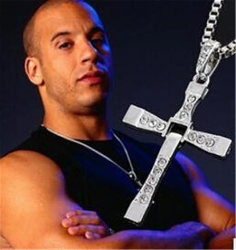 Restic Toretto-Collier Pendentif Croix de Jésus pour Homme