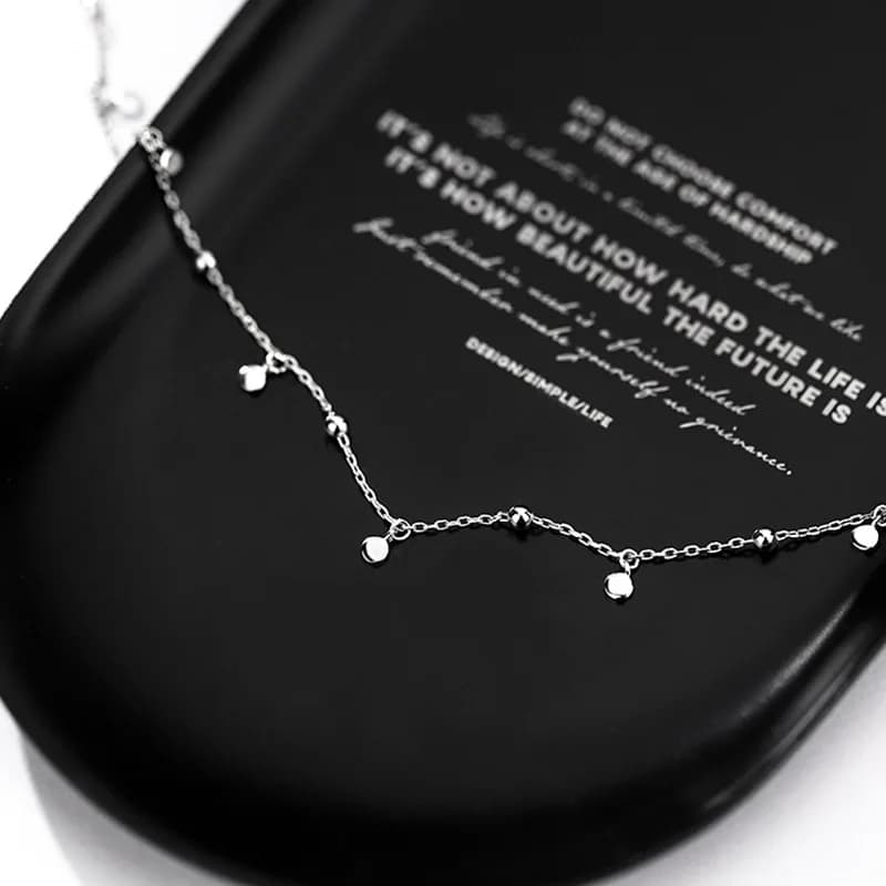 Pièce ronde en argent avec pompon pour femme, tour de cou, colliers de la présidence, conception de niche simple, EquiBall Rock, clavicule, bijoux de fête JOGirl, document