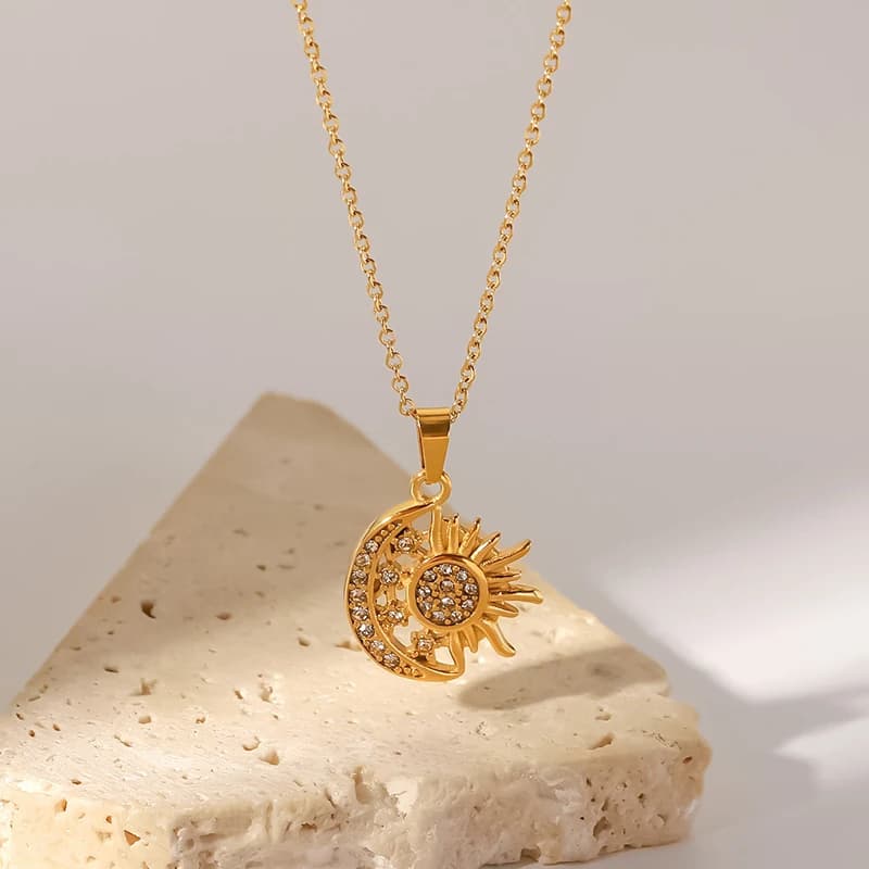 Collier rétro en or pour femmes, en acier inoxydable, couleur or, chaîne de clavicule, pendentif Vintage, bijoux pour dames, cadeau, 2026