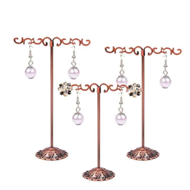 Présentoir de Boucles d'Oreilles, Support d'Étagère pour Bijoux, 3 Pièces