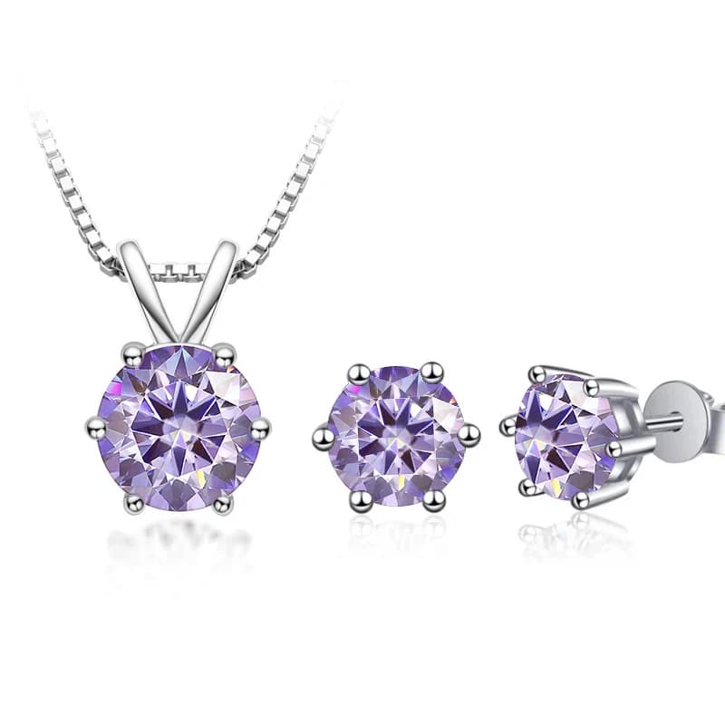 3CT Moissanite ensemble de bijoux avec GRA en argent Sterling 925 collier boucles d'oreilles mariage Fine Jewerly passe