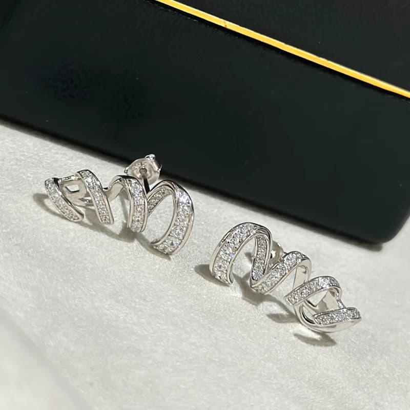 Musla Design – boucles d'oreilles de luxe en argent Sterling 925 pour femmes, marque pleine pierre brillante, cadeau exquis, bijoux
