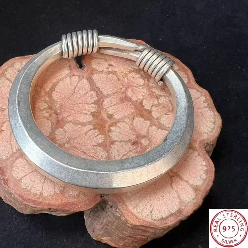 Bracelet ethnique Miao & Dong plaqué argent 925