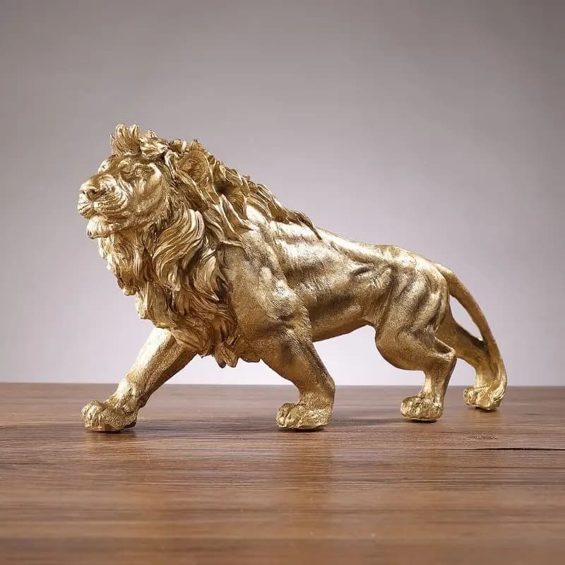 Statue en résine du Roi Lion Doré