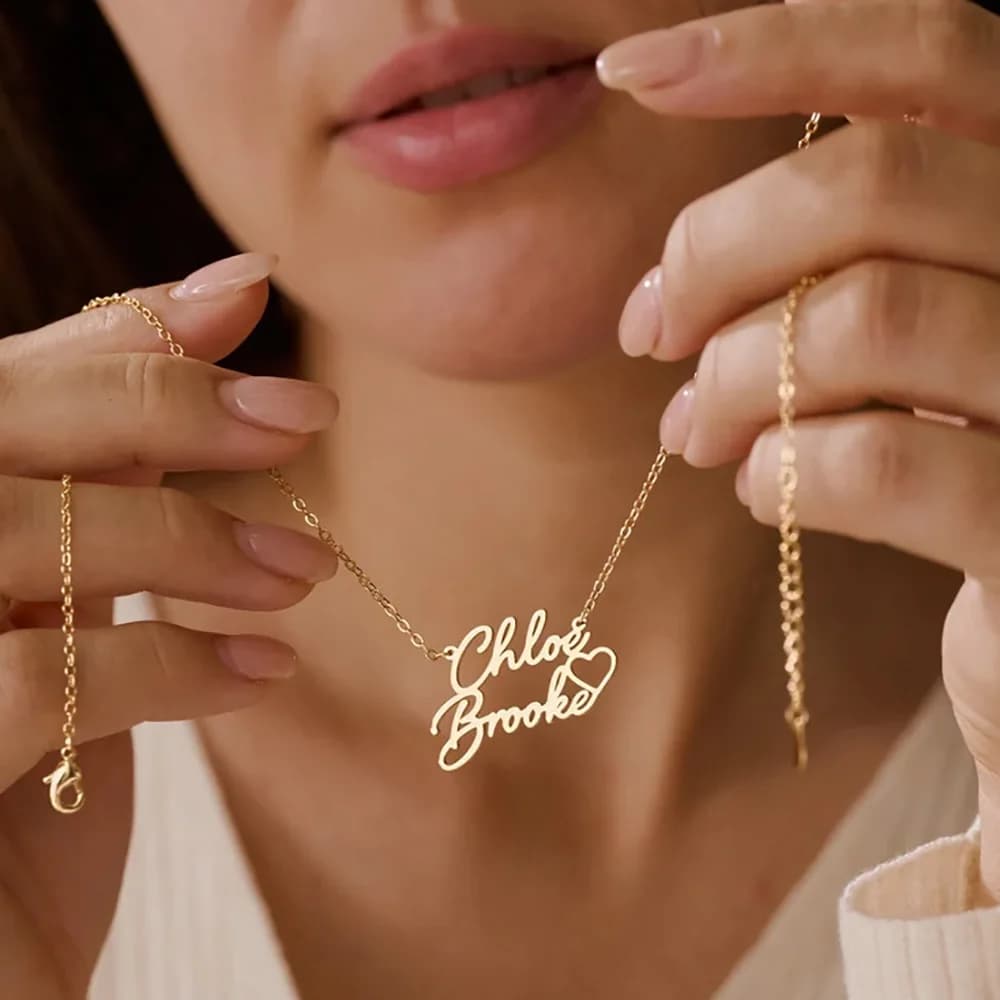 Collier de Couple personnalisé avec nom personnalisé