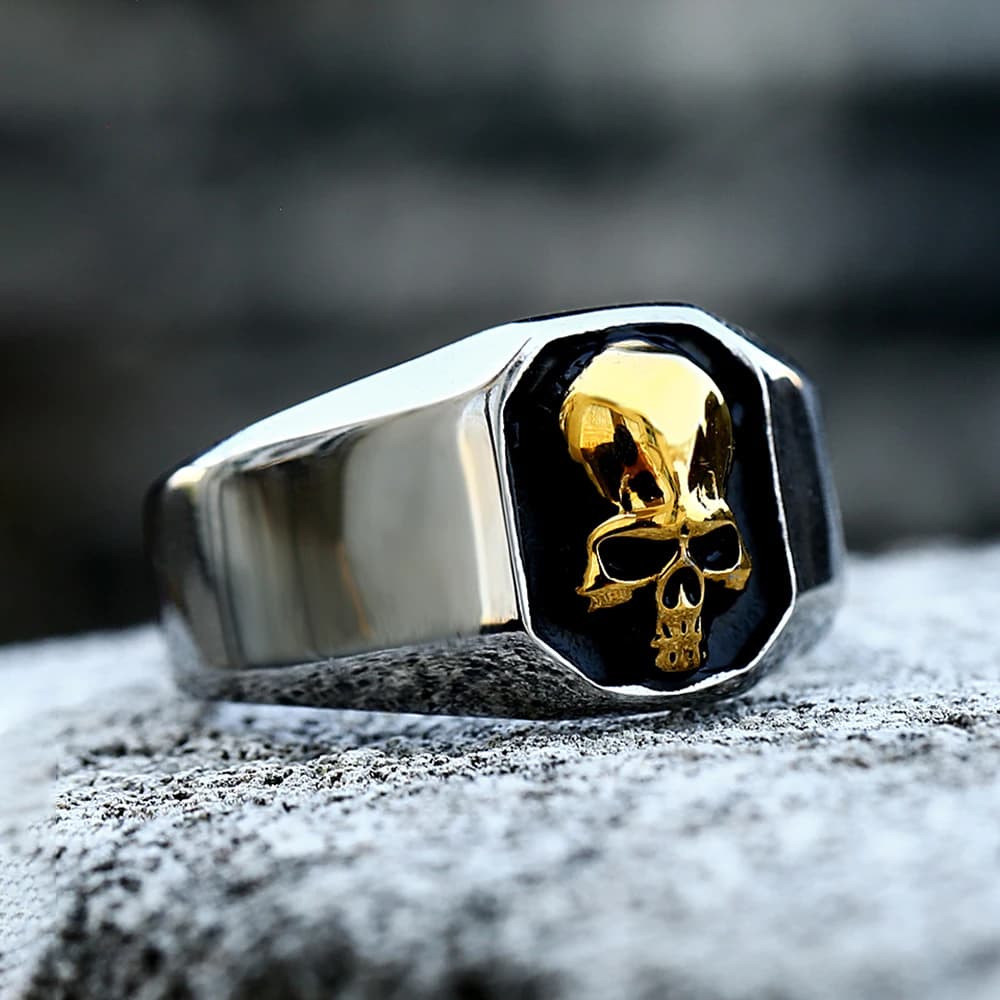 Bague Vintage crâne en acier inoxydable pour hommes et garçons, bague squelette gothique Punk, Biker, bijoux à la mode, cadeaux, livraison directe