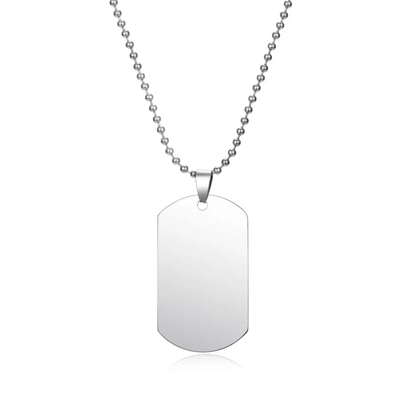 Étiquette d'identification de l'armée militaire, pendentif, chat, chien, Badge pour homme, couleur métal, collier en acier inoxydable, breloque, bijoux cadeaux pour femmes