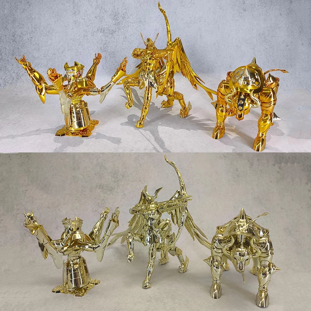 CS modèle Saint Seiya mythe tissu Gemini balance scorpion lion vierge Totem Anime or Saint chevaliers du zodiaque Figure jouets en Stock