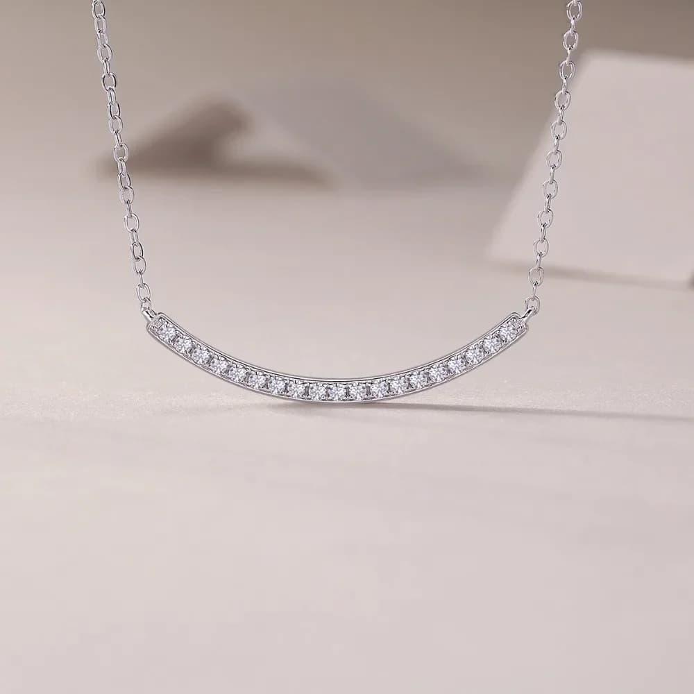 Collier en Moissanite avec Pendentif Molletonné pour Femme, Argent Sterling 925, Diamant de Laboratoire, Tour de Cou Kling de Rotterdam, Bijoux, JO1.5 mm