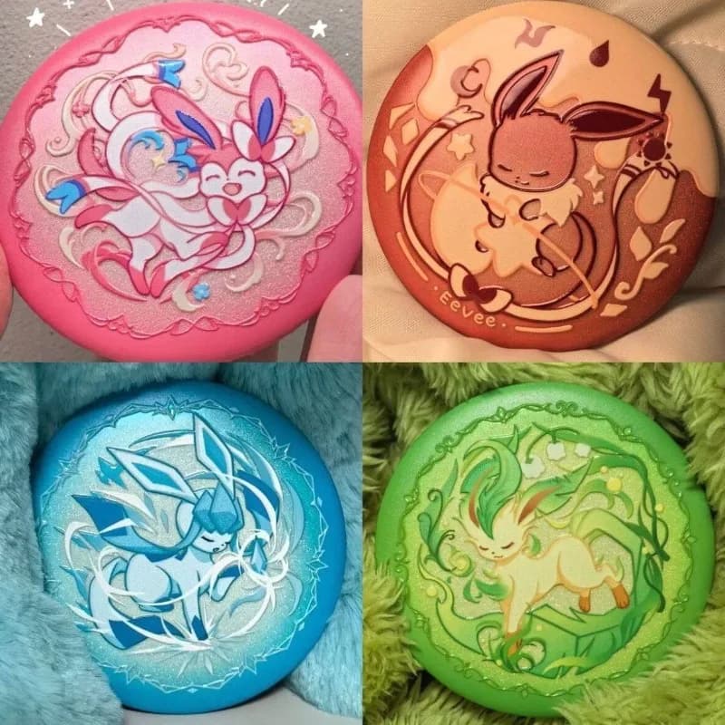Broche Pokémon Eevee, broches pour femmes, bijoux de mode Glaceon, accessoires en métal Sylveon, badges Leafeon, figurines de jouets, cadeau