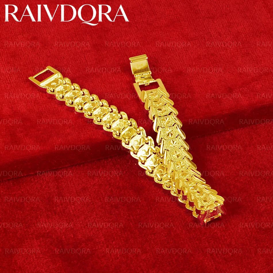Bracelet chaîne géométrique plaqué or 18 carats pour hommes et femmes