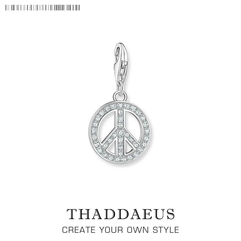 Bijoux de déclaration symbole de paix balancent pendentif à breloque en argent Sterling 925 cadeau classique pour femmes hommes