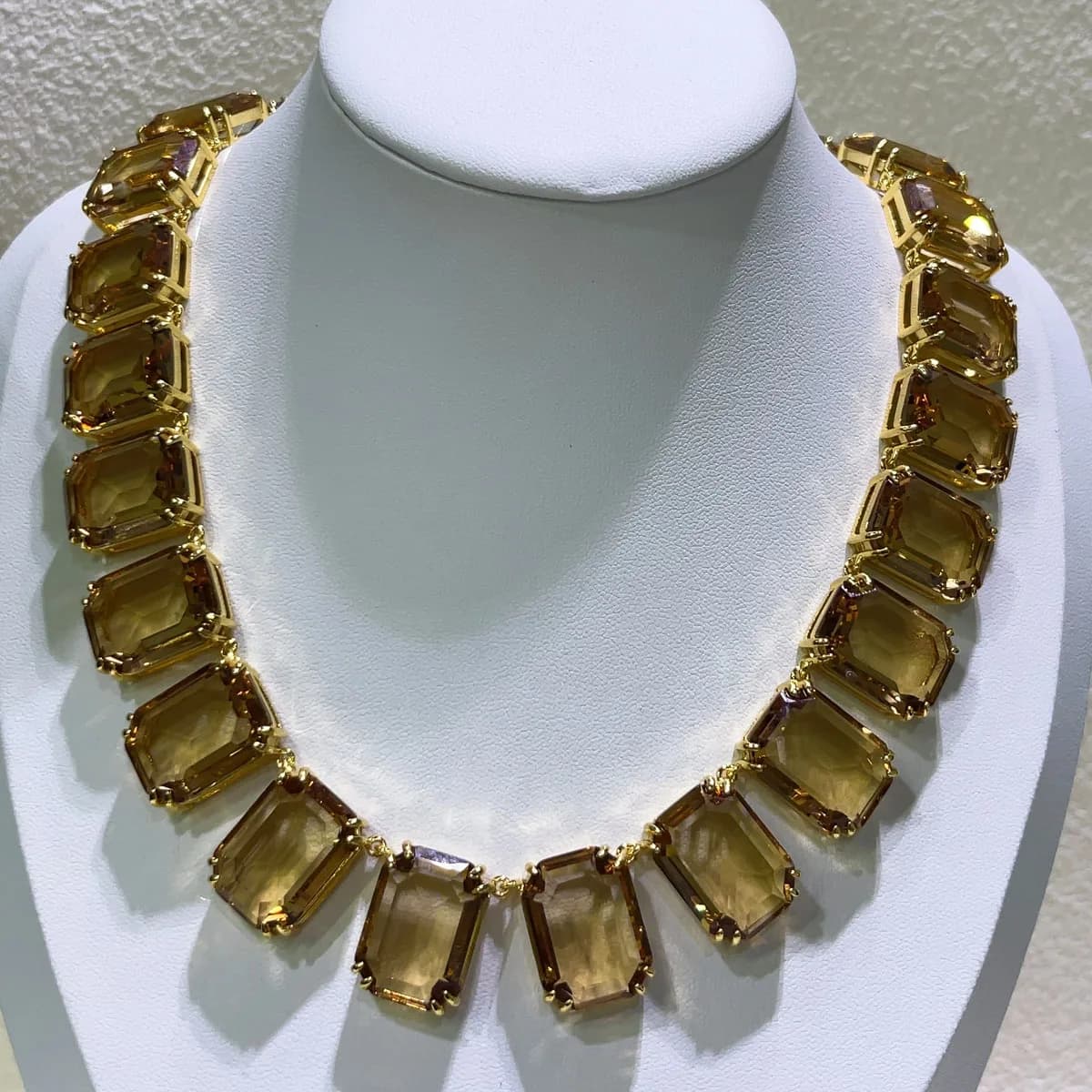 Parure de bijoux de luxe en cristal marron caramel de haute qualité, collier et bracelet exquis, cadeau de fête pour femme