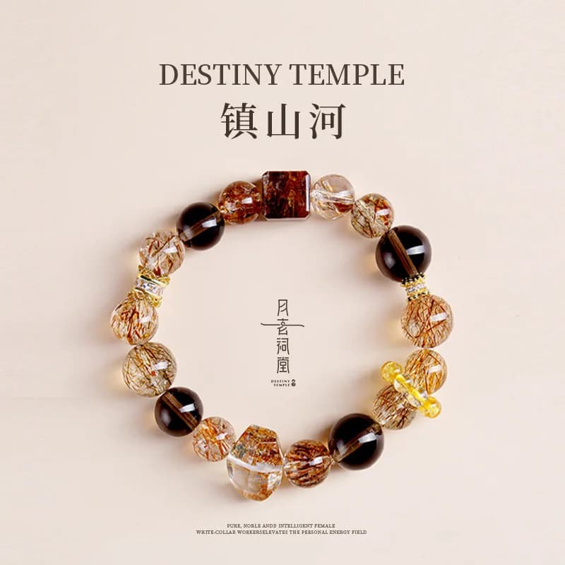 Bracelet en cristal Super Seven noir naturel 2026, unisexe, de luxe, en obsidienne glacée, bijoux en cristal de sucre carré avec fleur de colle rouge