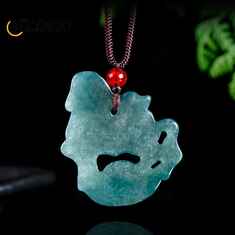 Naturel A marchandises jadéite bleu eau Yuan BMW pendentif exquis luxe richesse Jade collier hommes et femmes chanceux charmes cadeau