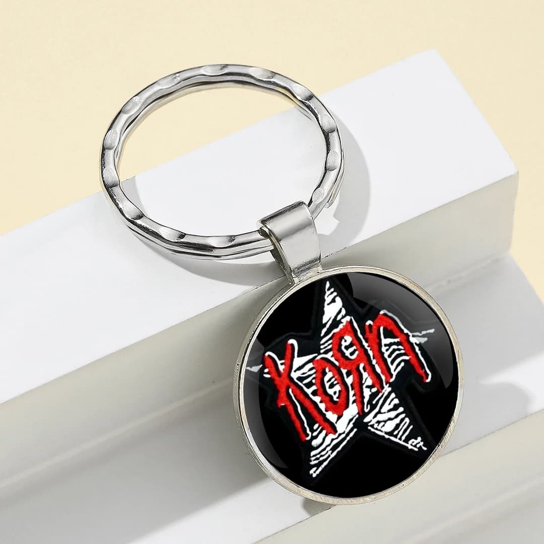 Nouveau Hip-hop Rock Band Korn Design créatif porte-clés Unique porte-clés pendentif à breloque bijoux parfait anniversaire idée cadeau